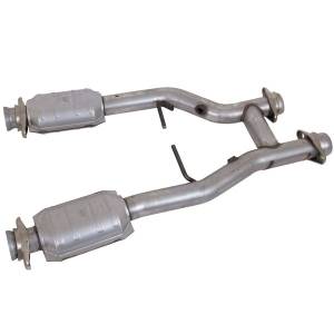 BBK - 1996-2004 Ford Mustang 4.6 GT / Cobra BBK Short Mid H Pipe w Catalytic Converters 2-1/2in - Image 1