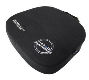 NRG Innovations - NRG Racing Seat Cushion - One Piece Memory Foam Nylon Black w/ White Stitching - Image 2