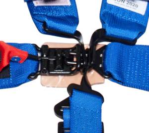 NRG Innovations - NRG SFI 16.1 5pt 3inch Padded Seat Belt Harness / Latch Link - Blue - Image 2